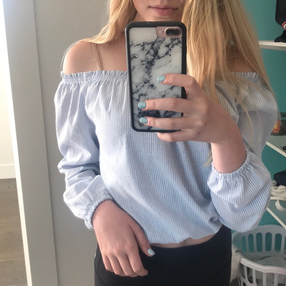 Off the shoulder brandy Melville shirt